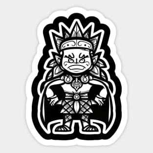 Cute Little Tribal Indian King Sticker